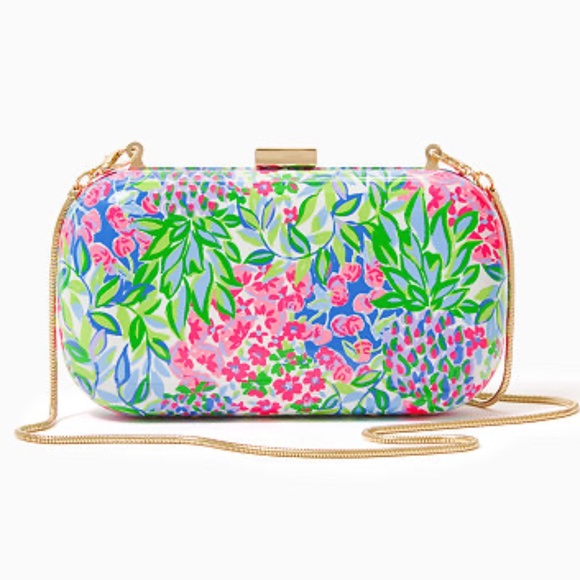 Lilly Pulitzer "A Cherry on Top" clutch with metal strap. - NWT - Picture 5 of 11